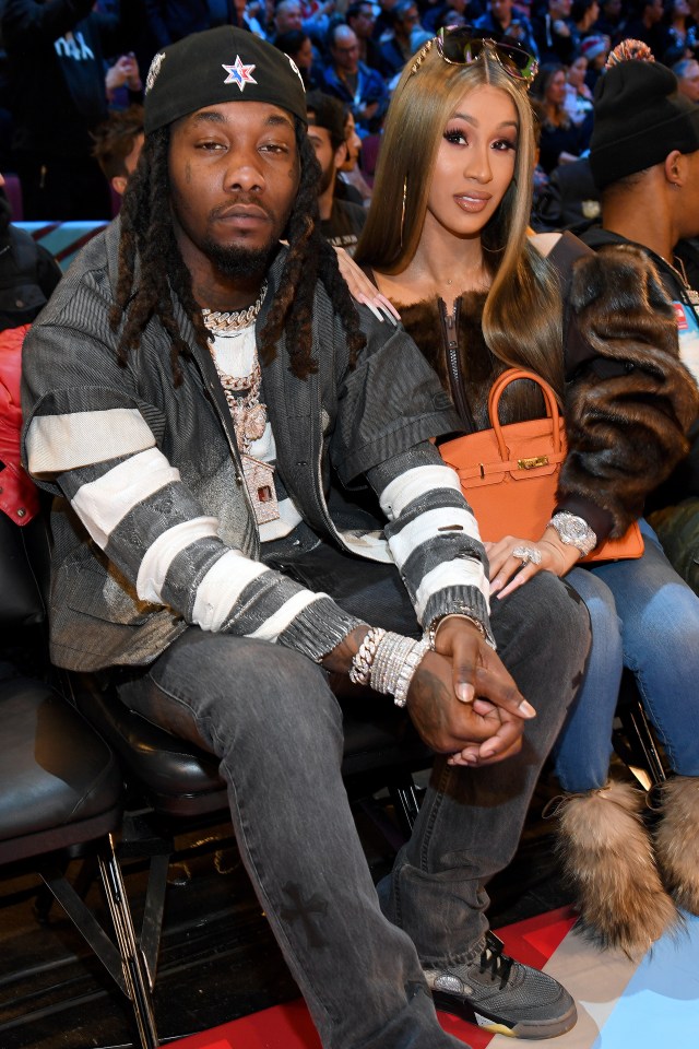 Offset and Cardi B attend 2020 State Farm All-Star Saturday Night.