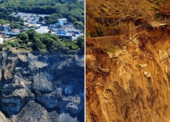 Britain's oldest theme park teeters on edge of CLIFF & forced to move rides away before they fall into the sea