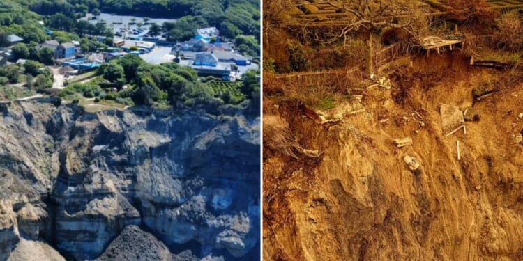 Britain's oldest theme park teeters on edge of CLIFF & forced to move rides away before they fall into the sea