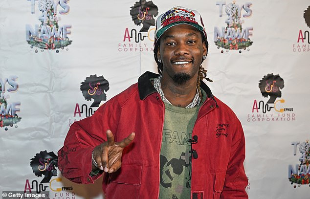 The Seminole County Sheriff's Department said in a statement that the shooting took place at 7 p.m. by the valet area. 'Seminole Police were on site immediately and the situation was contained quickly. Two individuals have been detained by police,' they said; Offset seen in December in Norcross, Georgia