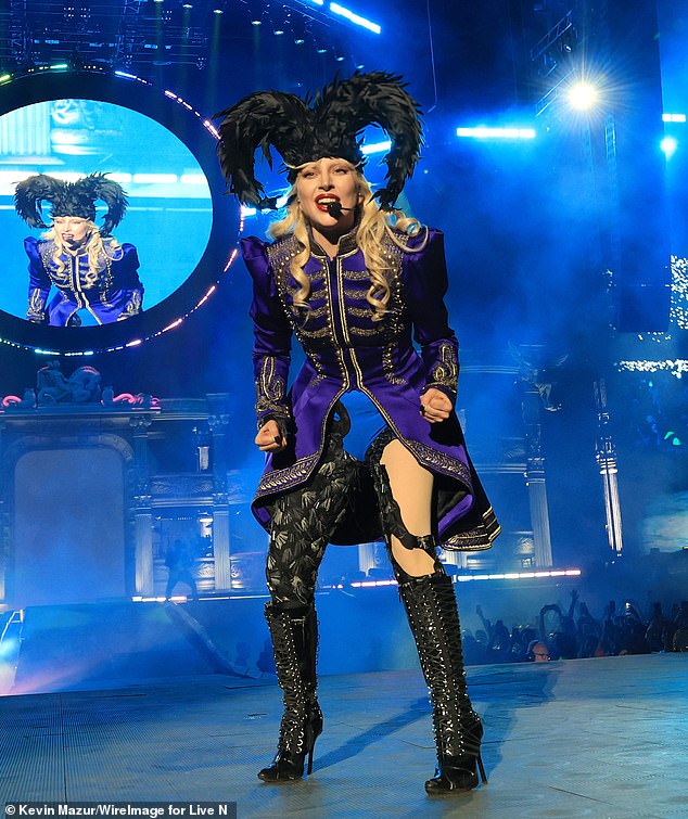 The pop star, 40, took to her Instagram Story just hours before the show to explain to her fans that she would be 'unable to perform' and apologize; pictured in April 2025