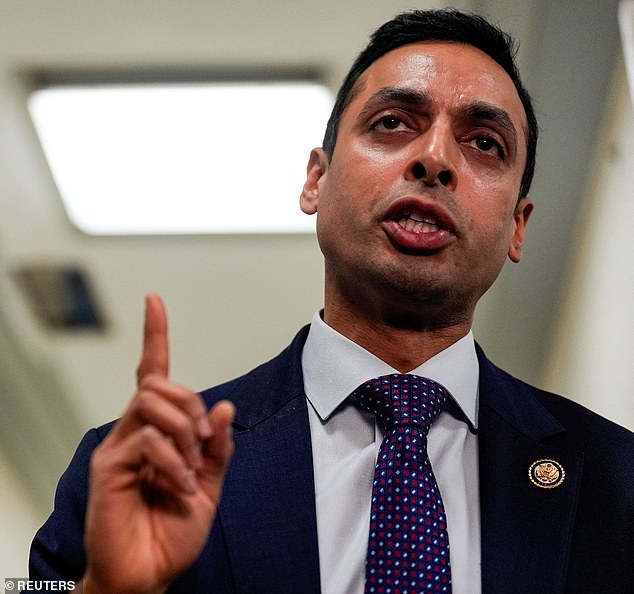US lawmaker Suhas Subramanyam (pictured) has written to Ms Ferguson, prompting the mother-of-two to testify in Congress about Epstein