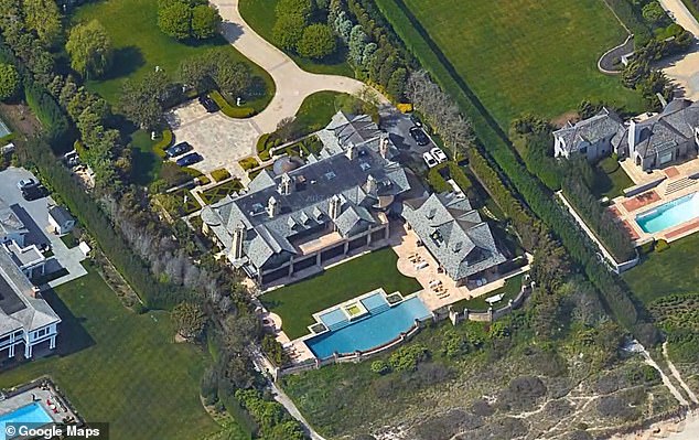 In May 2024, and at the request of Stern and his wife Kuhn moved to Southampton, New York, to work at the couple's $20million 'apocalypse bunker' (pictured)