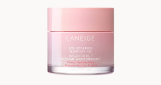 A tub of Laneige Bouncy & Firm Sleeping Mask.