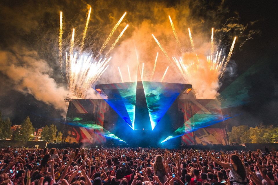 Avicii performs at the New Look Wireless Festival in London.