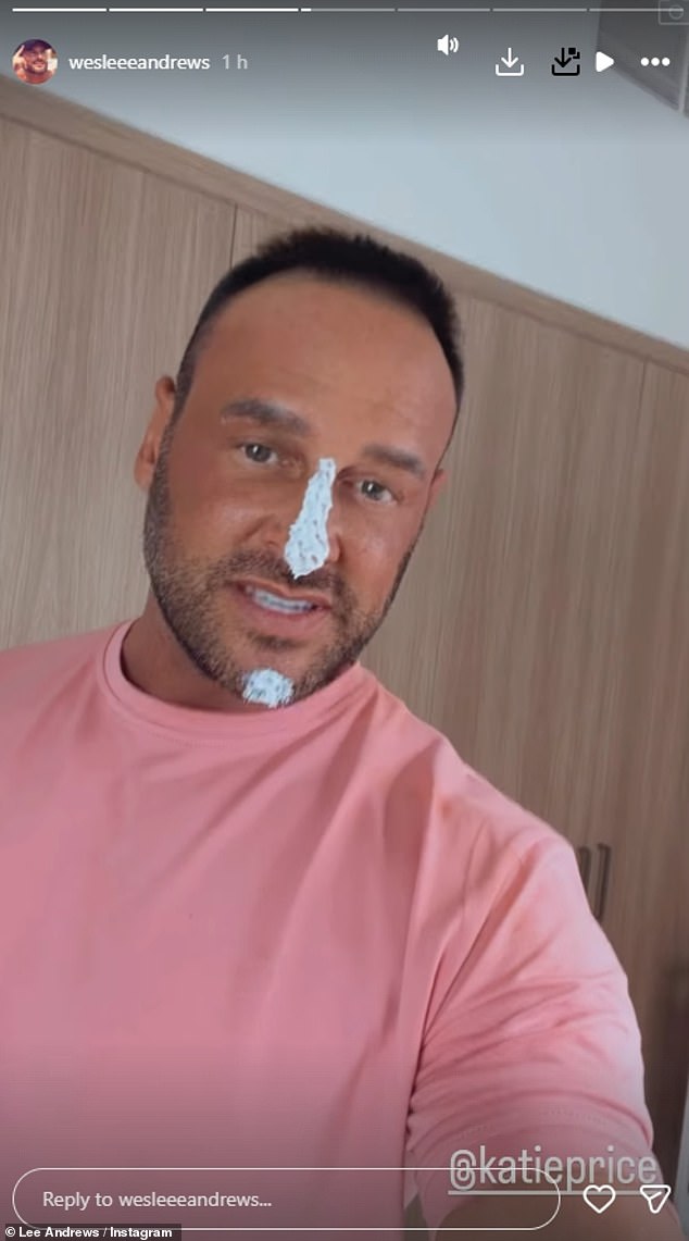 Lee was at the same clinic having his 'chin and nose fixed'