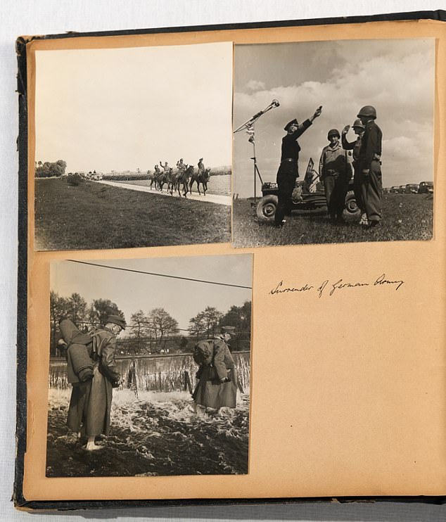 The surrender of the German army to US soldiers