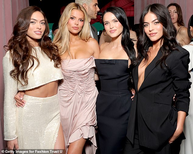She mingled at the fete with her sisters (from left) Grace Ann Nader, Mary Holland Nader and Sarah Jane Nader, with whom she stars on the reality show Love Thy Nader