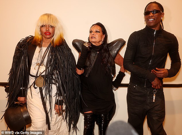 The fete afforded a chance for Kylie Jenner's ex Travis Scott and R&B songstress Erykah Badu to mingle with 81-year-old French fashion plate Michele Lamy