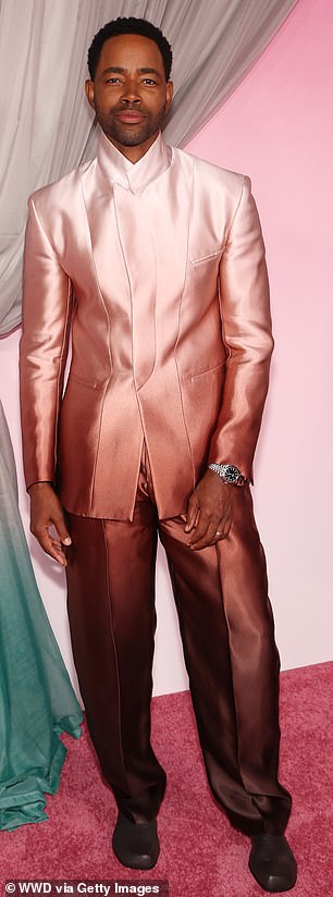 Jay Ellis made his presence felt in dazzling chrome pink
