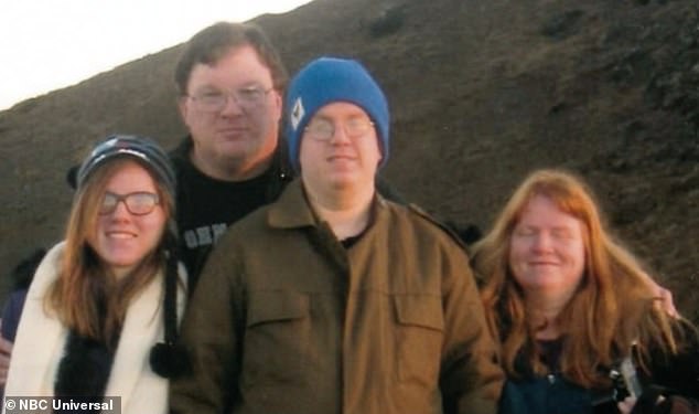 The family pictured together before Heuermann's arrest on suspicion of being a serial killer