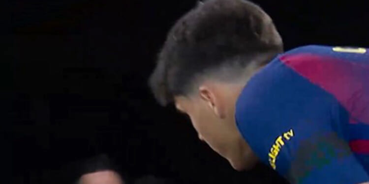 Watch Barcelona teen Pau Cubarsi given brutal rejection just seconds after red card... by the pitch-side monitor