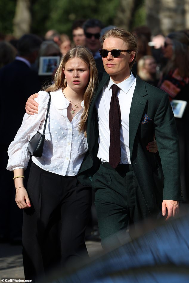 Robert's nephew Freddie, 37, was seen arriving at the church