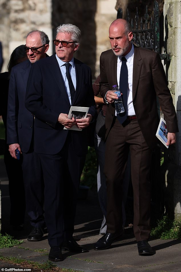 Matthew Byam Shaw was spotted at the church