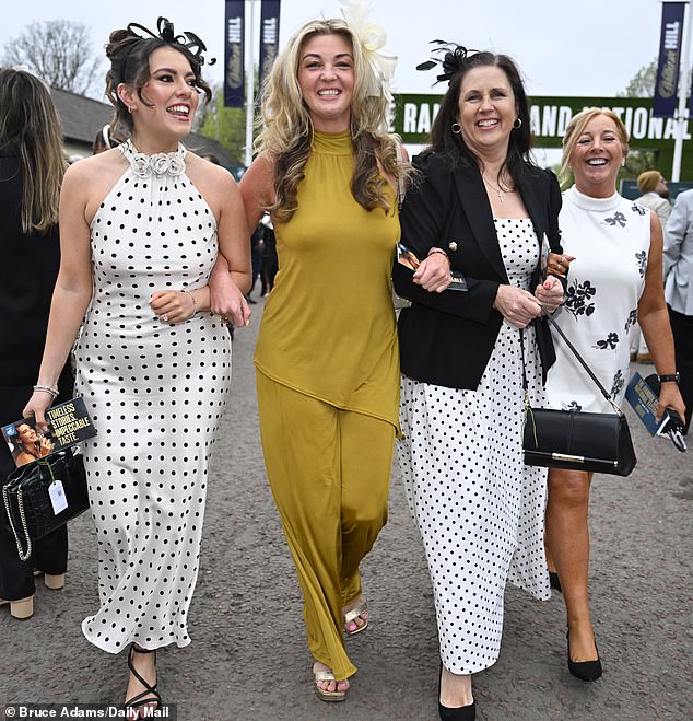 Making sure all eyes are on them! Revellers donned elegant and vibrant ensembles for today's racing as they commanded attention in their outfits