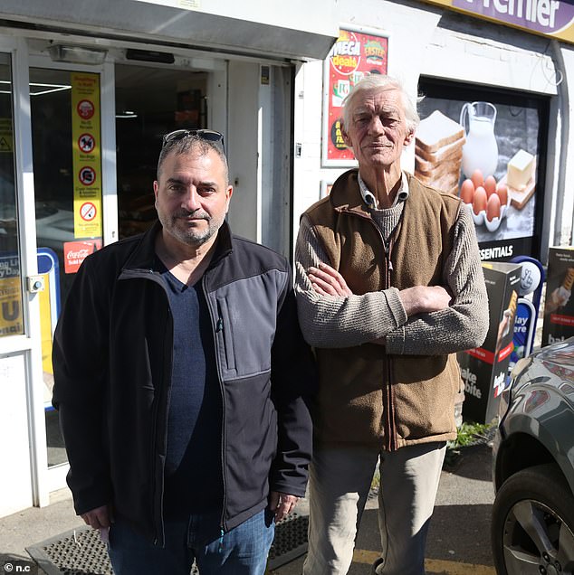 Councillor Melvin De Bono (left) and Chairman of Sundridge with Ide Hill Parish Council John Evans (right)