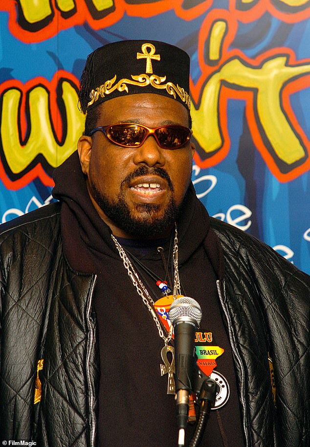 Bambaataa at the Smithsonian's National Museum of American History's Hip Hop Initiative in 2006 in NYC