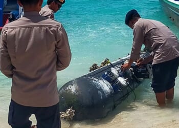 Fisherman catch 12ft secret underwater Chinese spy drone in choke point waters off tourist island