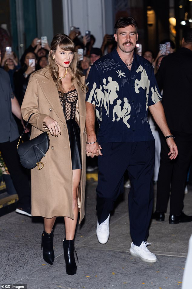 Kelce popped the question to Swift last summer after two years together; They are seen in New York City in 2024