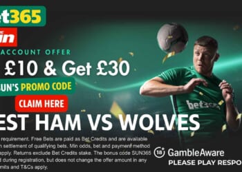 Get £30 in free bets for West Ham vs Wolves