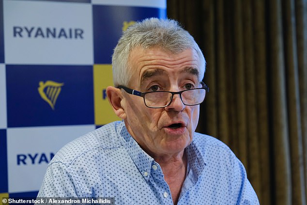 Ryanair CEO Michael O'Leary (above) has accused EU of punishing British holidaymakers over Brexit by subjecting them to hours-long passport control queues