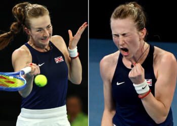 'Remember the name' - British tennis star, 17, who only finished her GCSEs in summer stuns world No56 at World Cup