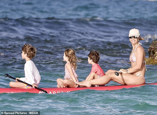 (L-R) Theodore, Gigi, Otto and Vogue enjoyed some quality time together in the Caribbean