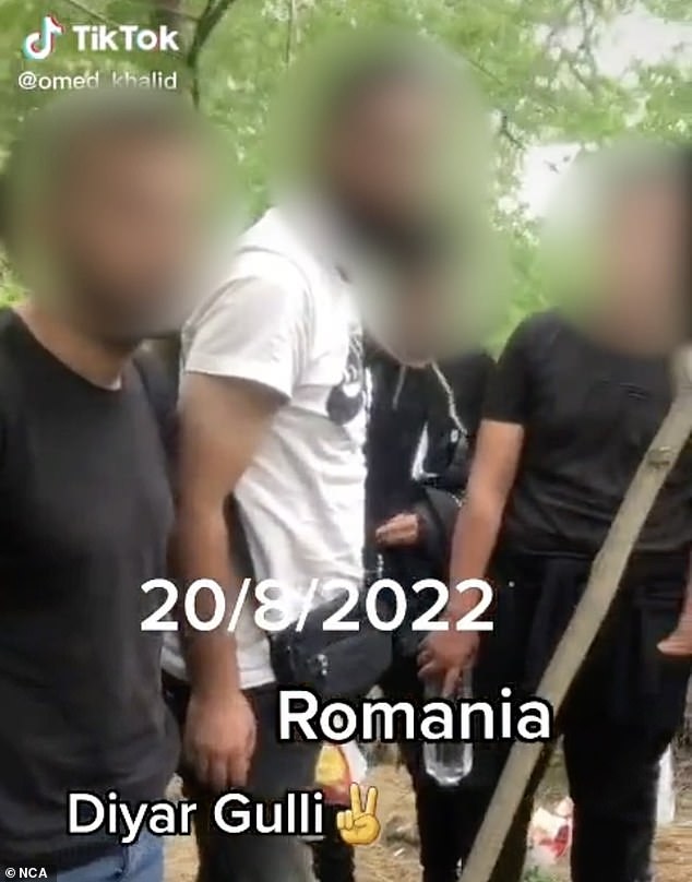 Migrants in a video filmed in 2022 when they were in Romania during their journey across Europe