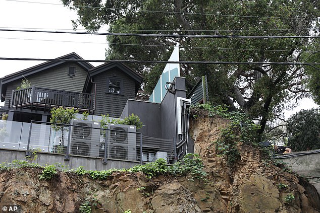 Altman's mansion, pictured above, was targeted around 4am on Friday. He said the Molotov cocktail bounced off the house, and no one was injured