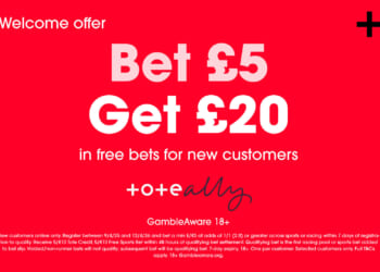Get £20 in free bets when you stake £5 on football