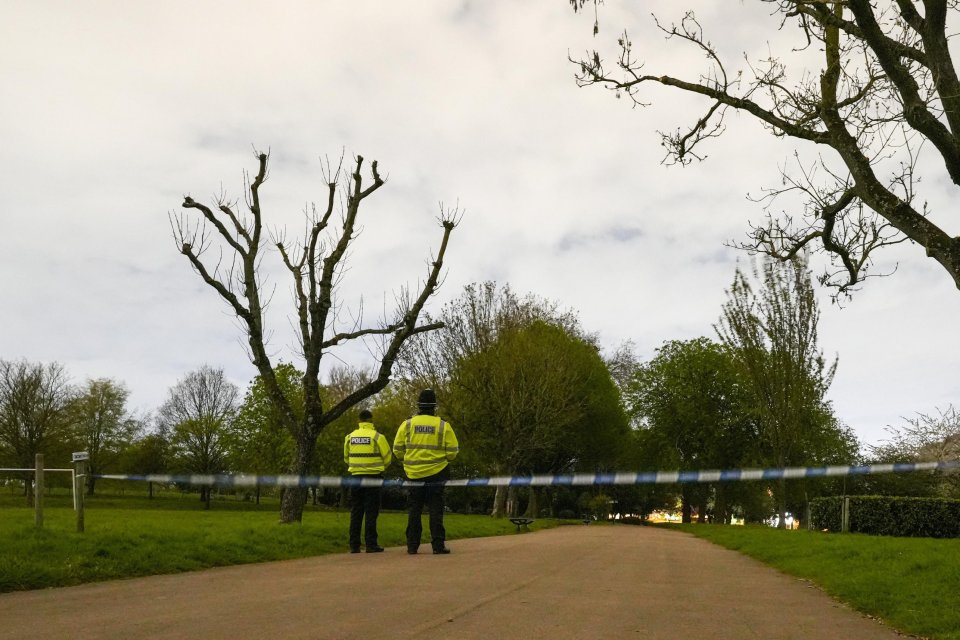 Ward End Park, Birmingham 11th April 2026 - West Midlands Police cordoned off a park in Birmingham after a 15-year-old boy was shot and injured on Friday night (April 10th). Officers cordoned off an area of Ward End Park Road where the teen was given