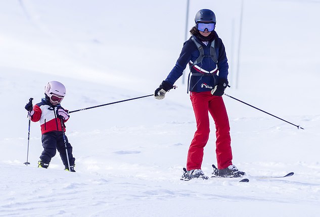 She smiled as she gently encouraged Grace, while she turned and urged on Rose who was intently holding on to her other pole