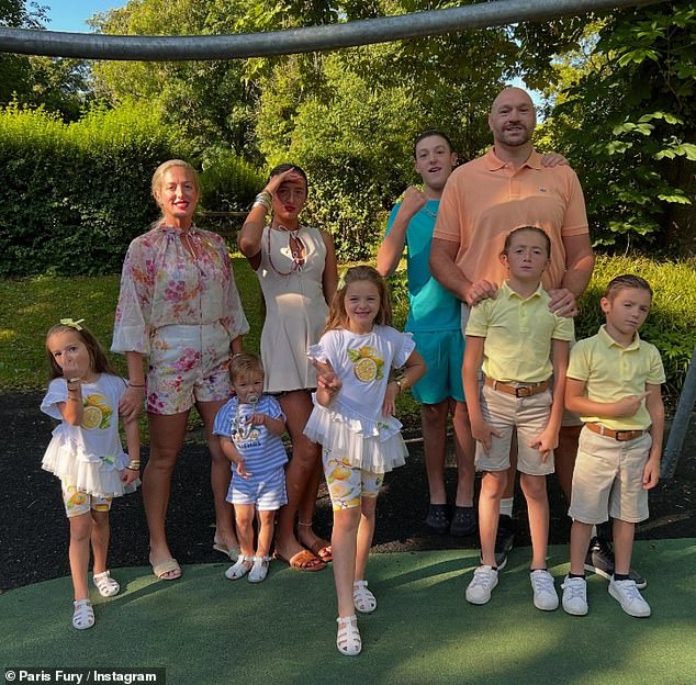 Paris and Tyson are parents to Venezuela, 16, Prince John James, 14, Prince Tyson Fury II, nine, Valencia, eight, Prince Adonis, seven, Athena, four and Prince Rico, two