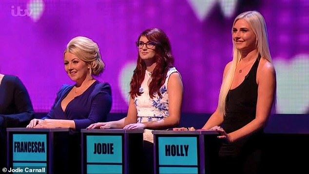 Jodie made two appearances on the dating show - once in the civillian version and later brought back for a celebrity show