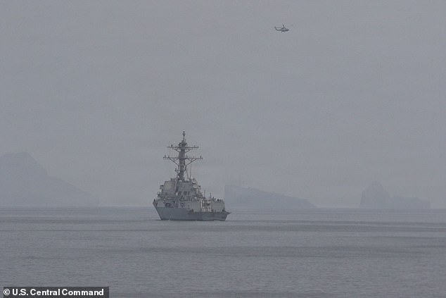 U.S. Central Command (CENTCOM) forces began setting conditions for clearing mines in the Strait of Hormuz, April 11, as two U.S. Navy guided-missile destroyers conducted operations