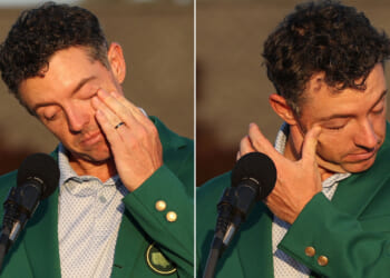 Rory McIlroy breaks down in tears after winning Masters as he pays adorable tribute to his mum and dad