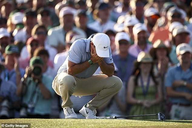 The Northern Irishman was overcome with emotion as he waited to putt on the 18th hole