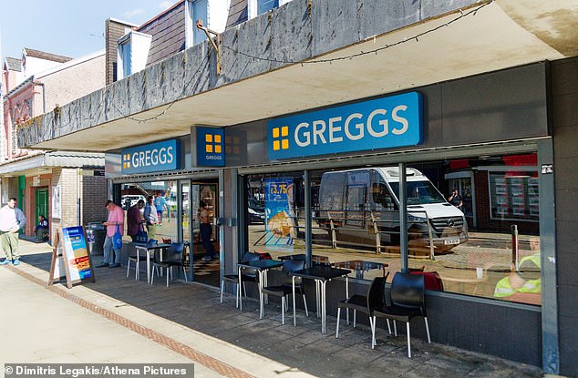 The double-fronted Greggs is the most popular spot for greasy grub here, with the queue often stretching out the door