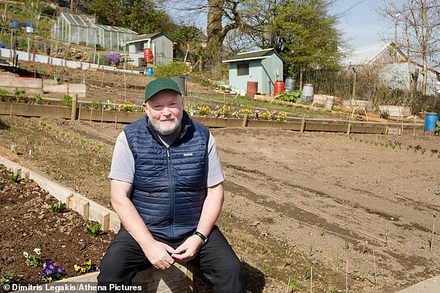 Mark Williams hopes the town's fruit and veg allotments will encourage more people to eat healthy