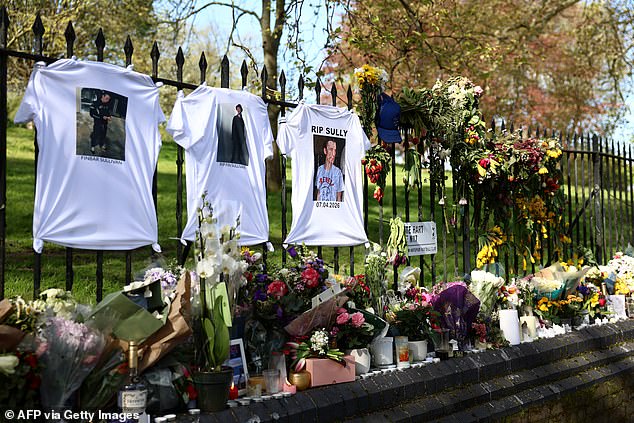 Customised tributes paid tribute to Finbar, known to friends as Sully