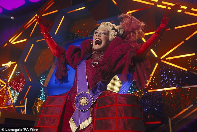 Meanwhile, Glenn Close (pictured) looked unrecognisable with heavy prosthetics and fake teeth as she transformed into Drusilla Sickle