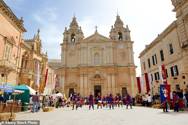 The Mdina festival, which takes place in the west of Malta, involves battle re-enactments, live medieval music, flag-throwing displays, magic shows and falconry
