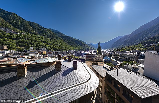 For higher earners, income above €40,000 is taxed at 10 per cent – relatively low in comparison to other Western European countries (pictured, Andorra la Vella)