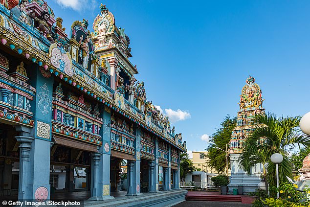 Everyday expenses are generally lower in Mauritius than in the UK, but imported goods, private schooling and top-of-the-range housing can push up living costs considerably (pictured, Tamil Surya Oudaya Sangam temple in Grand Baie)
