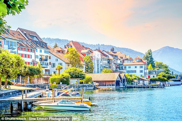 The Old City of Zug in Switzerland. The town offers a highly favourable tax regime set against a backdrop of lakeside views