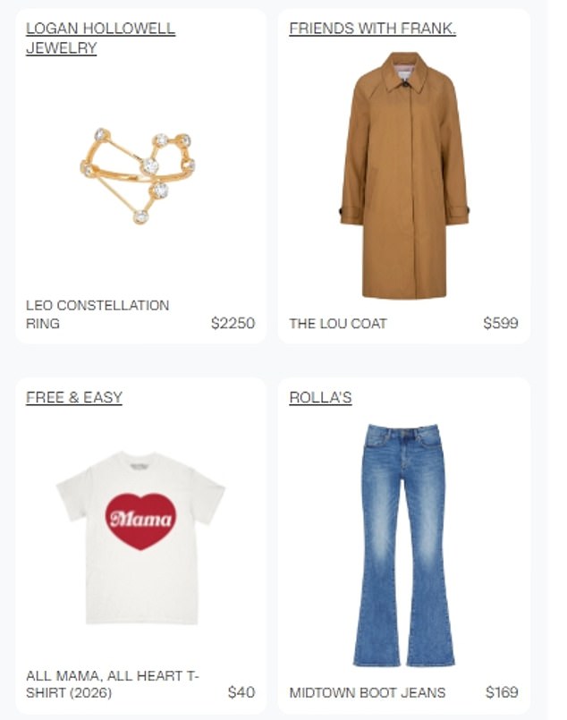 At the same time Meghan's outfit was uploaded to her OneOff page where fans could buy her 'look'
