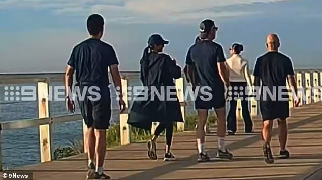 Meghan had started her first day in Sydney with a stroll along the Tamarama to Bronte coastal walk, where she was joined by close friend Markus Anderson and plenty of bodyguards