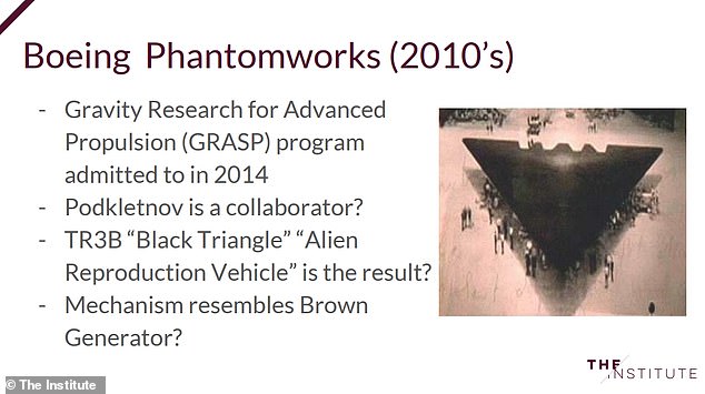 According to documents shared online, the now-closed research company was working on anti-gravity technology they claimed had been used in UFO-inspired aircraft