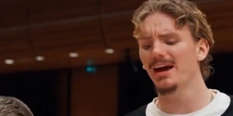 Fans joke 'he should stick to singing' as Newcastle flop Nick Woltemade's terrible wailing goes viral on German TV