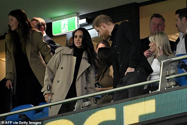 The Duke and Duchess of Sussex arrive as special guests at Allianz Stadium for the NSW Waratahs match